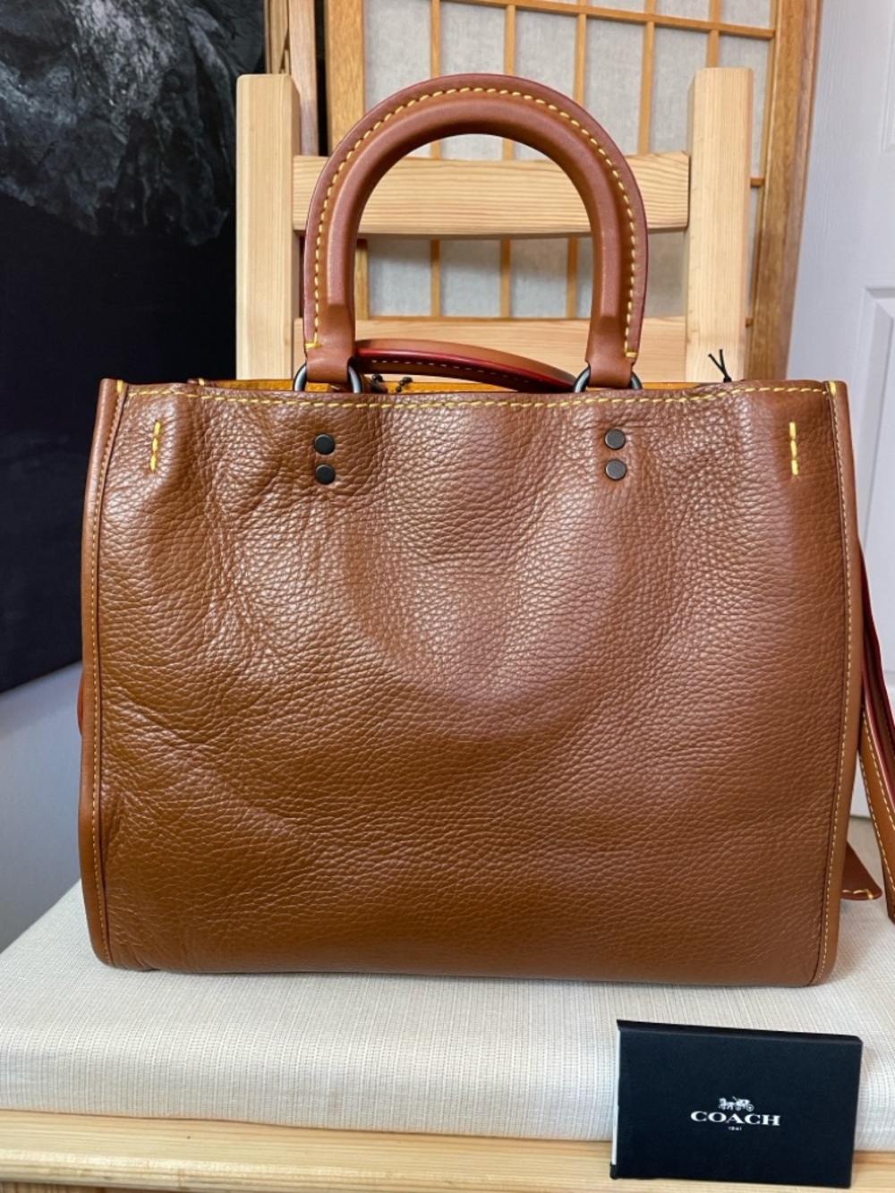 Coach 1941 Rogue 30 in Black Copper / Saddle NWT - Picture 10 of 17